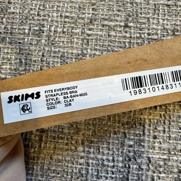 Skims Fits Everybody Strapless Bra Clay Size 32B - Picture 6 of 11